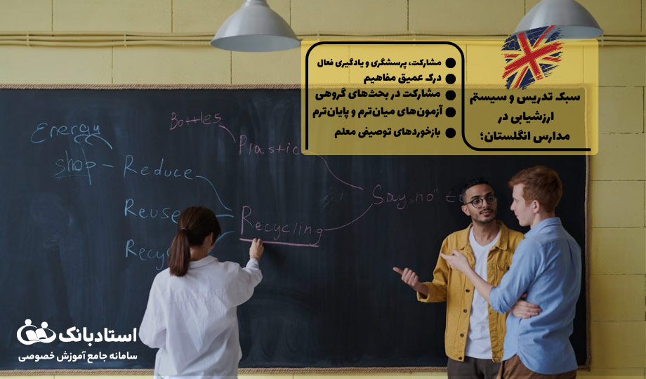 درک سبک تدریس و سیستم ارزشیابی در مدارس انگلستان